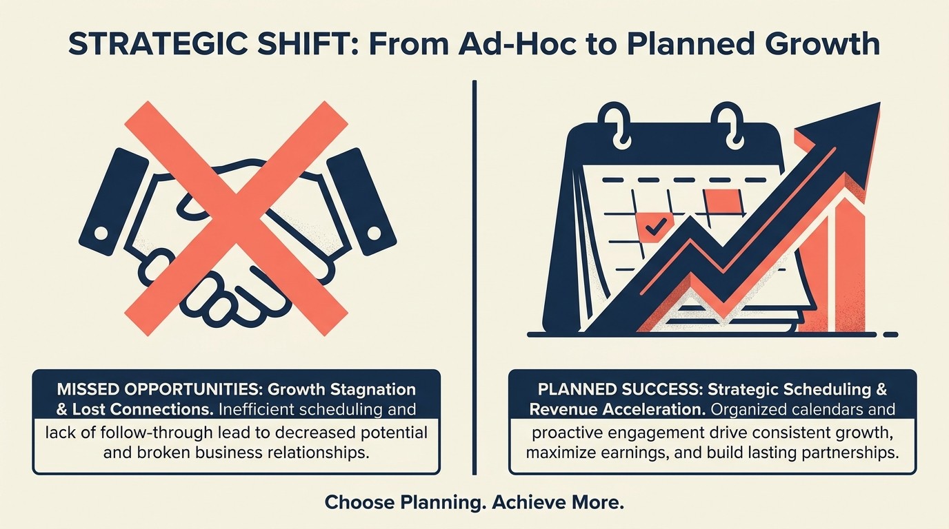 Illustration of a professional declining an opportunity with respectful language, showing how saying no creates capacity for better-fit clients