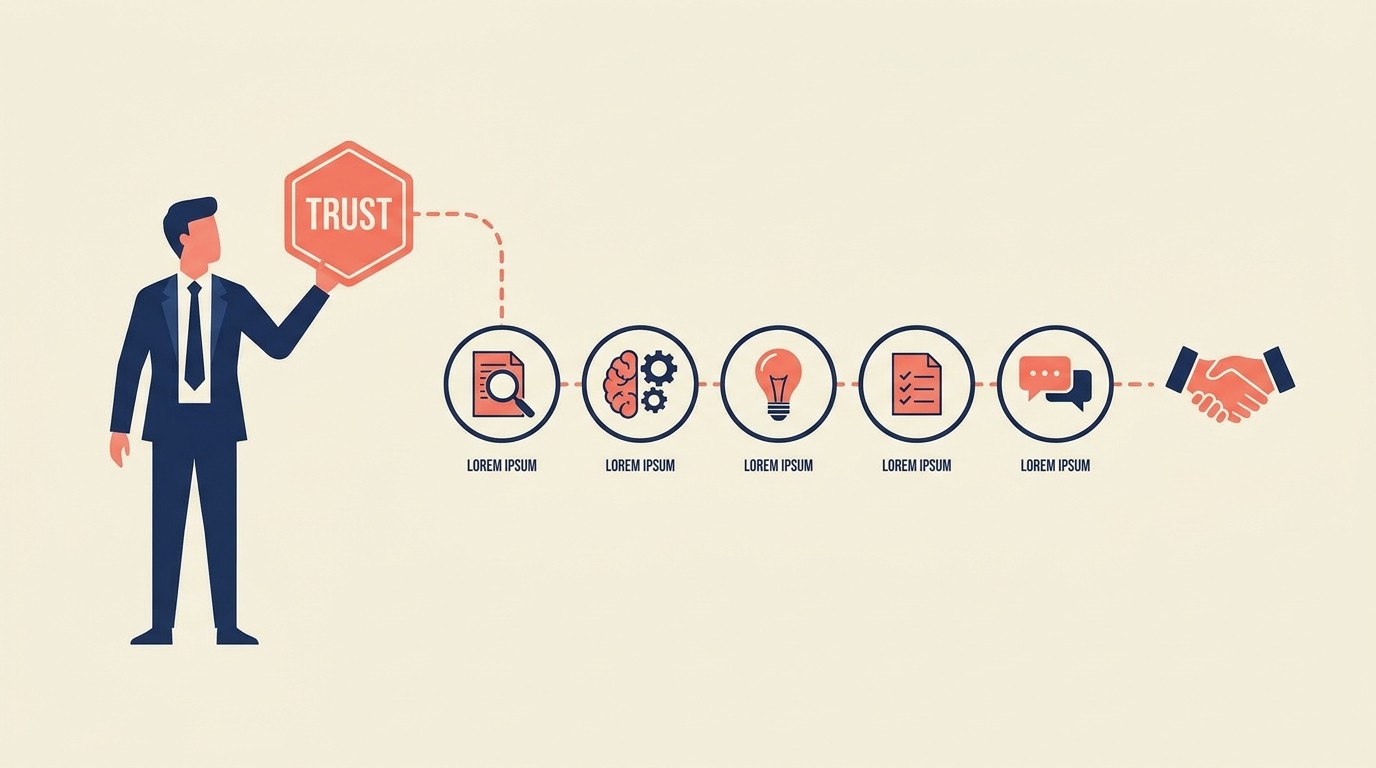 Content as the primary trust signal in the professional services authority economy