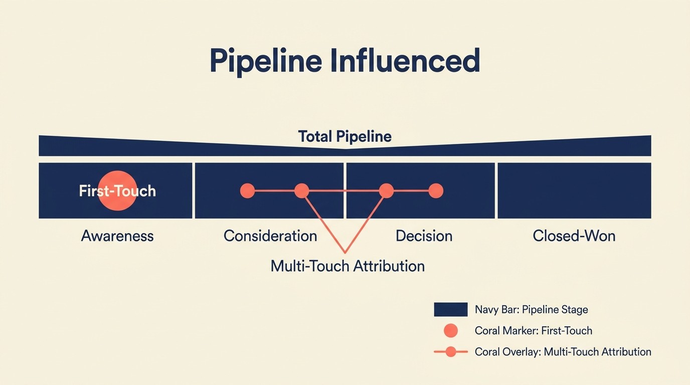 Attribution models and pipeline influence tracking for content marketing ROI