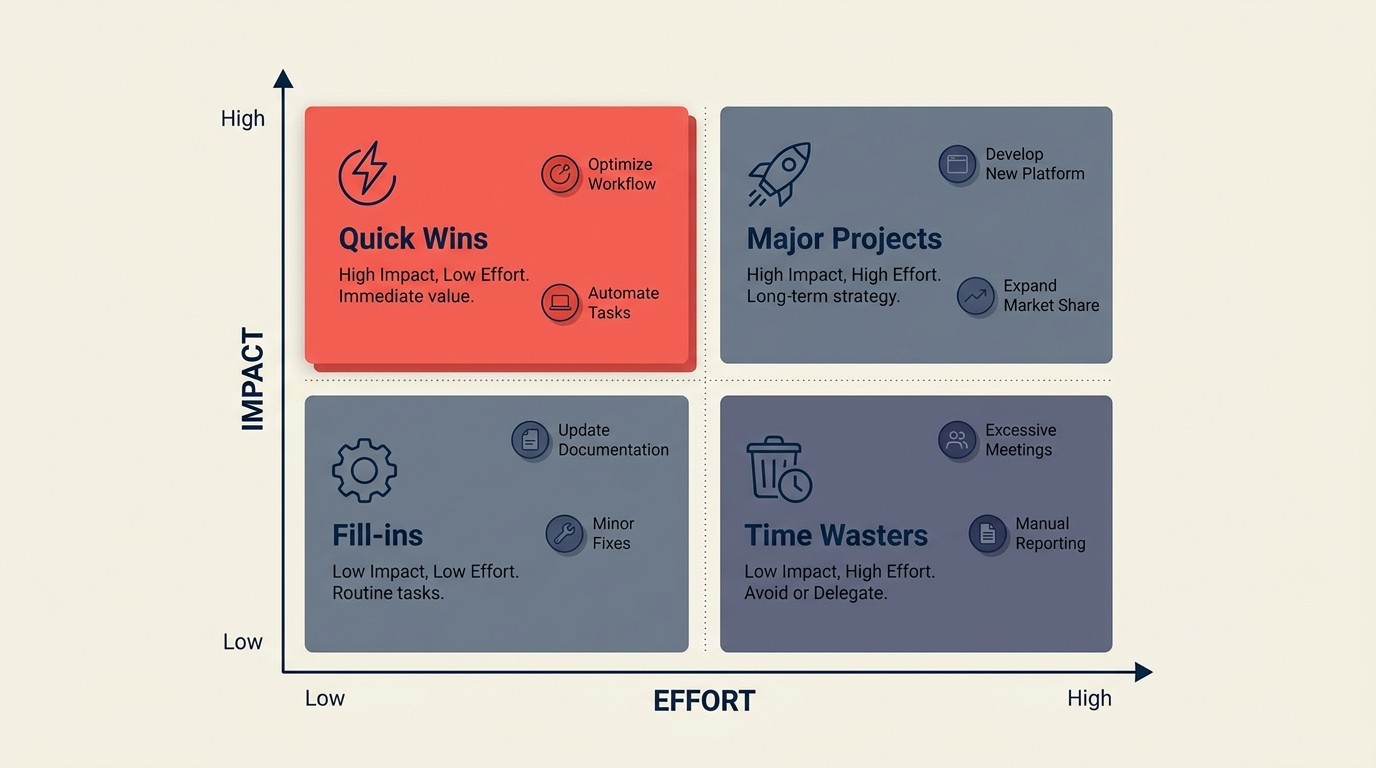 Recommendation format showing what, why, how, when, who, and risks components for actionable consulting deliverables