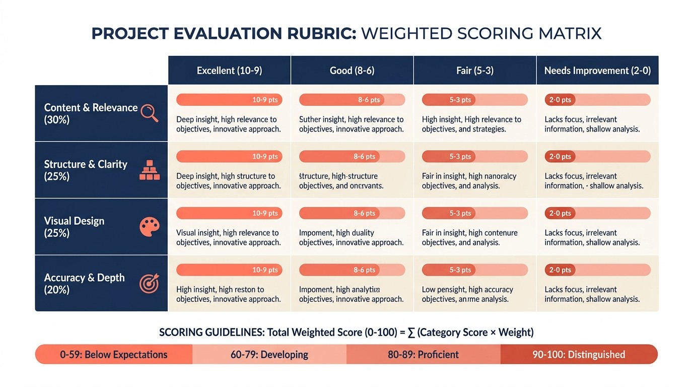 Weighted scoring model evaluating niches across market size, competition, firm capability, and economics