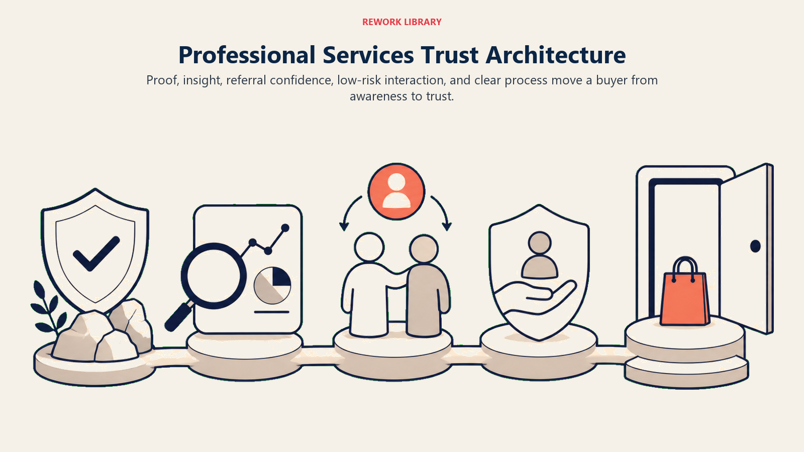 Professional Services Trust Architecture illustrated with trust architecture