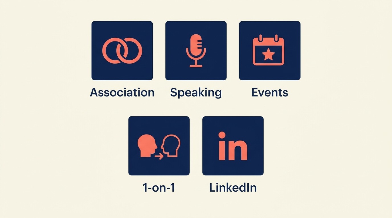 High-ROI networking activities from association leadership to one-on-one conversations