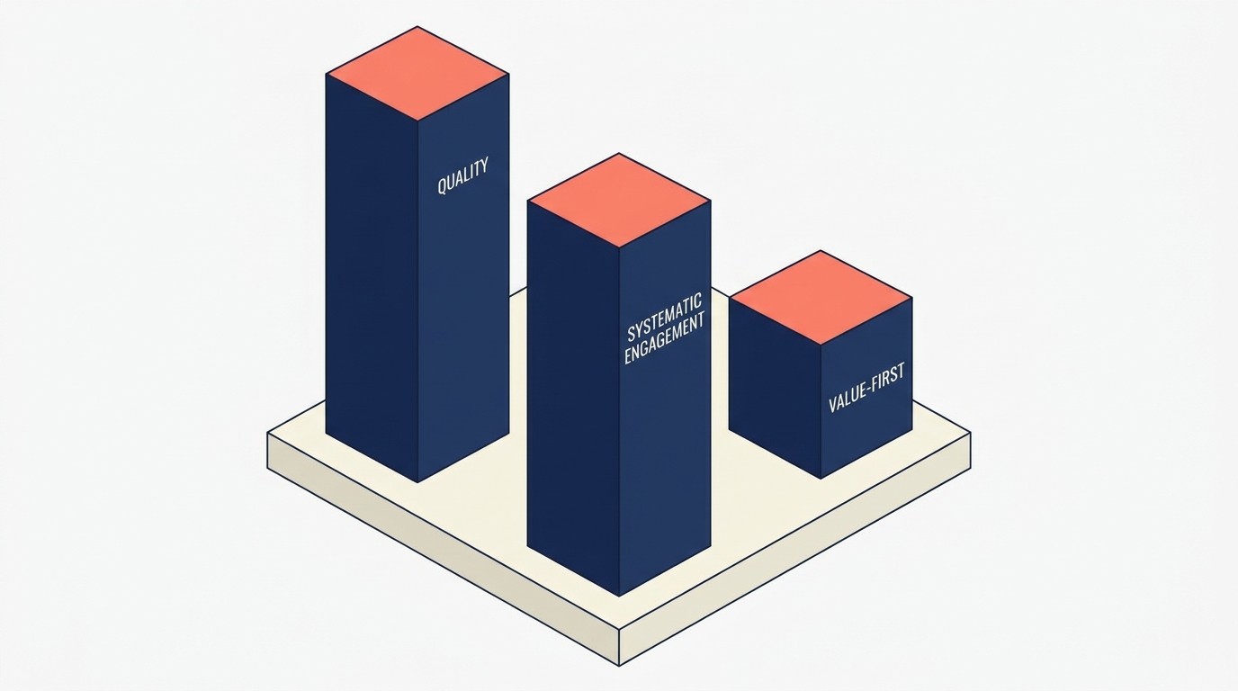 Three pillars of strategic networking: quality, systematic engagement, value-first philosophy