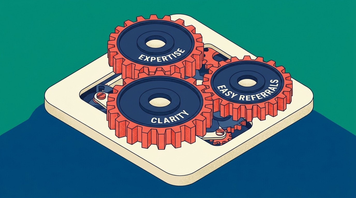 Three factors that make professionals referrable: clarity, expertise, and ease