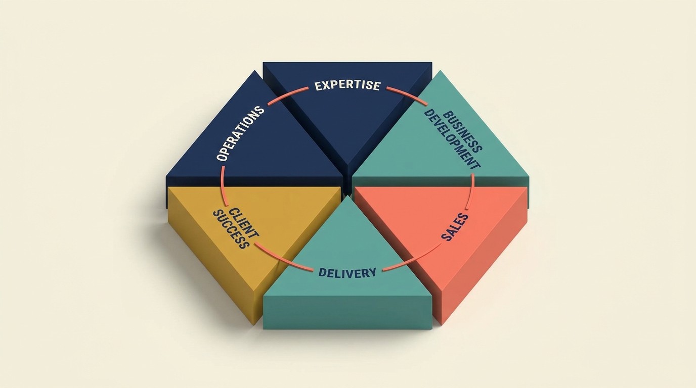 Six pillars of professional services growth: positioning, business development, sales, delivery, client success, and operational excellence