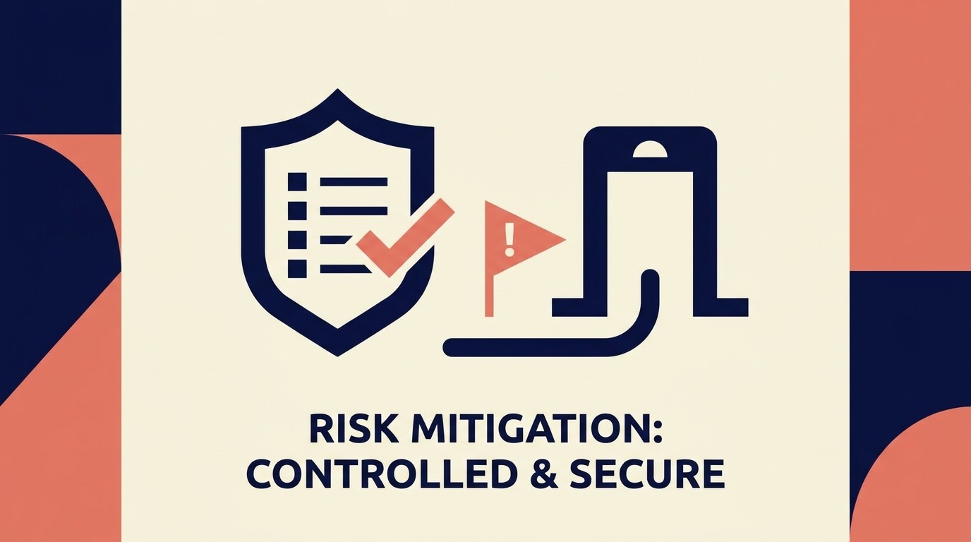 Closeout risk register covering scope creep, knowledge silos, dissatisfaction triggers, and retention red flags