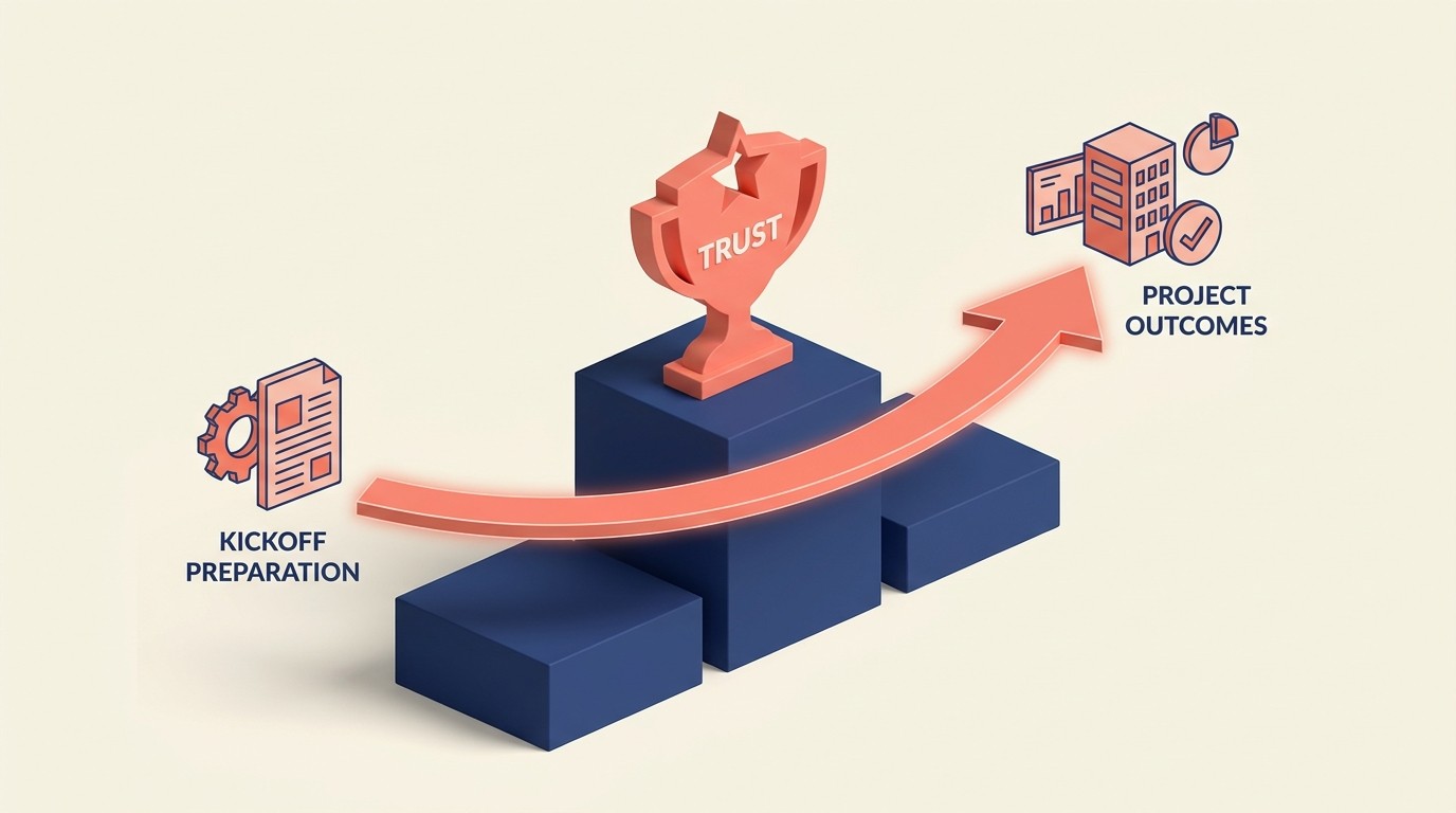 Great kickoffs as a differentiator that builds client trust and project momentum