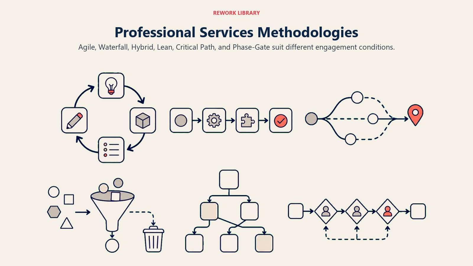 Professional Services Methodologies illustrated with methodology landscape