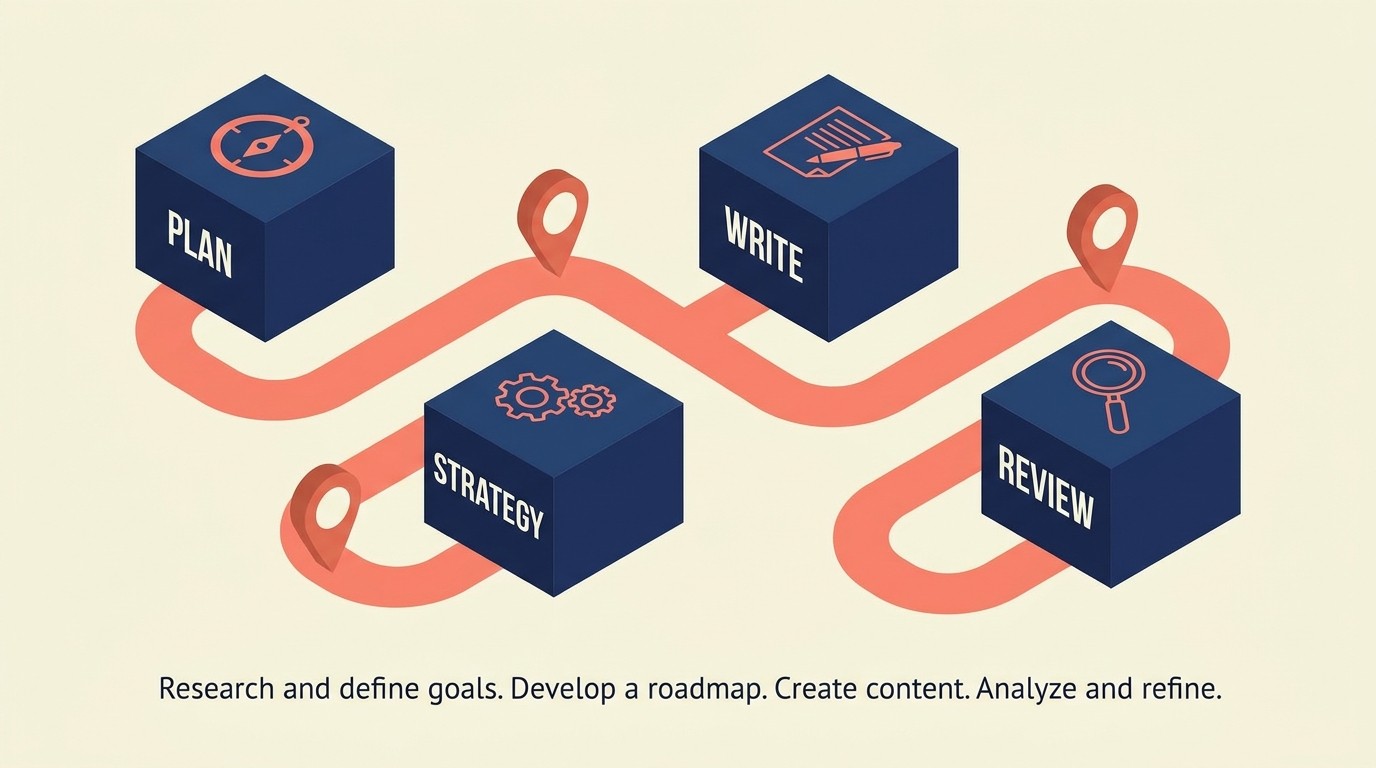 Four-phase proposal development process from pre-planning through delivery