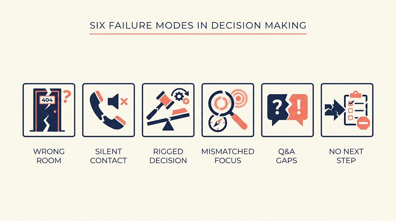 Six common reasons proposal presentations fail in the meeting room