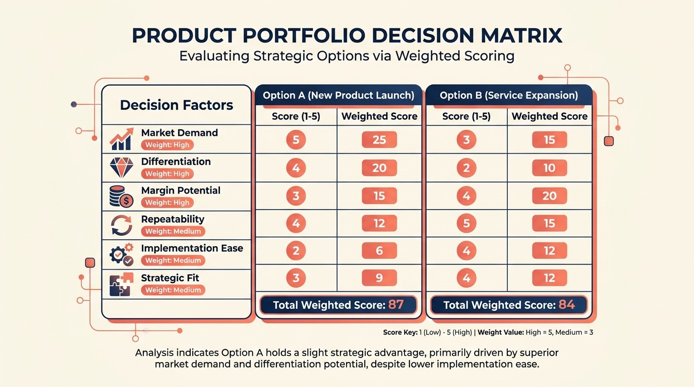 Framework for identifying which services to productize based on volume and repeatability