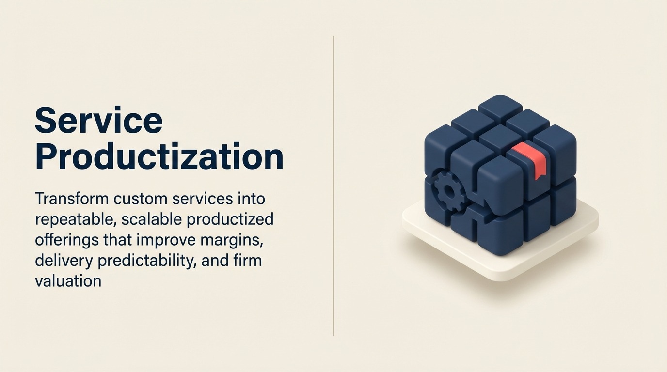 Service Productization: Transforming Custom Services into Scalable, Profitable Products
