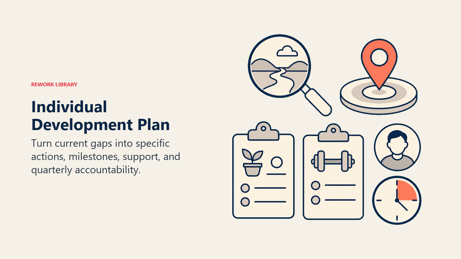 Individual Development Plan illustrated with development planning kit