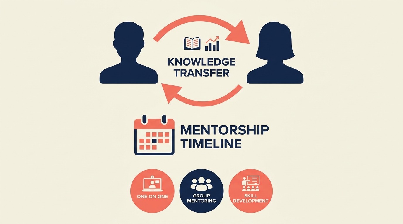 Mentorship program structure with pairings focus areas cadence and four different mentoring models