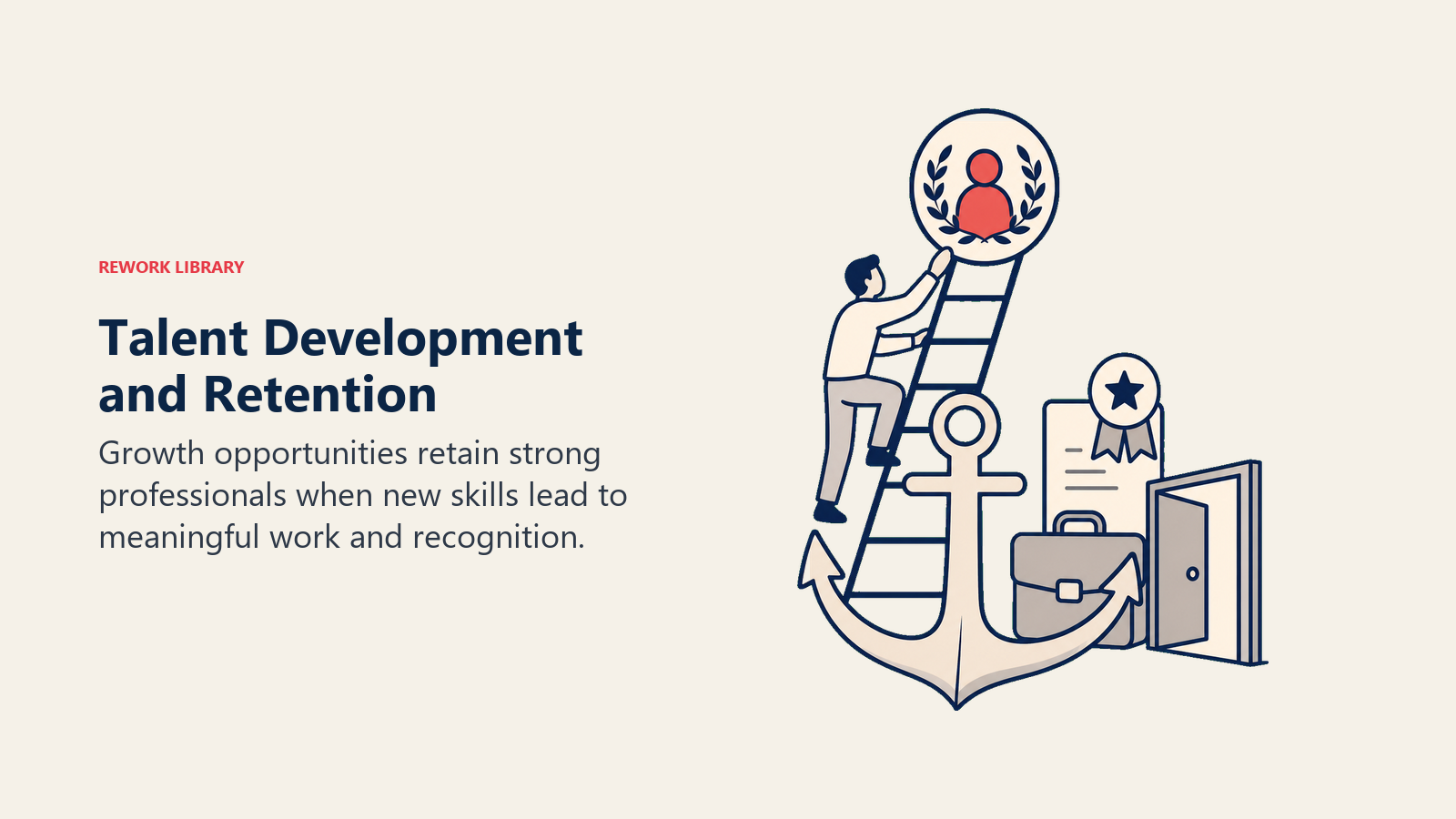 Talent Development and Retention illustrated with growth anchor