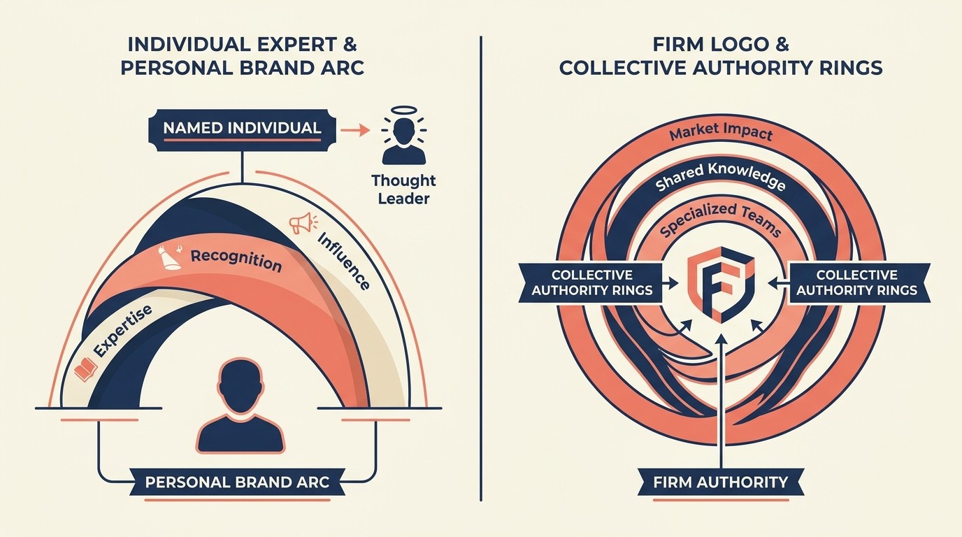 Balancing individual expert brands with firm-level thought leadership programs