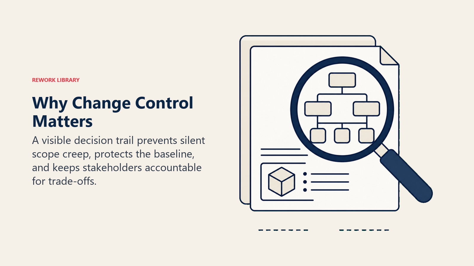 Why Change Control Matters illustrated with protected baseline under audit lens