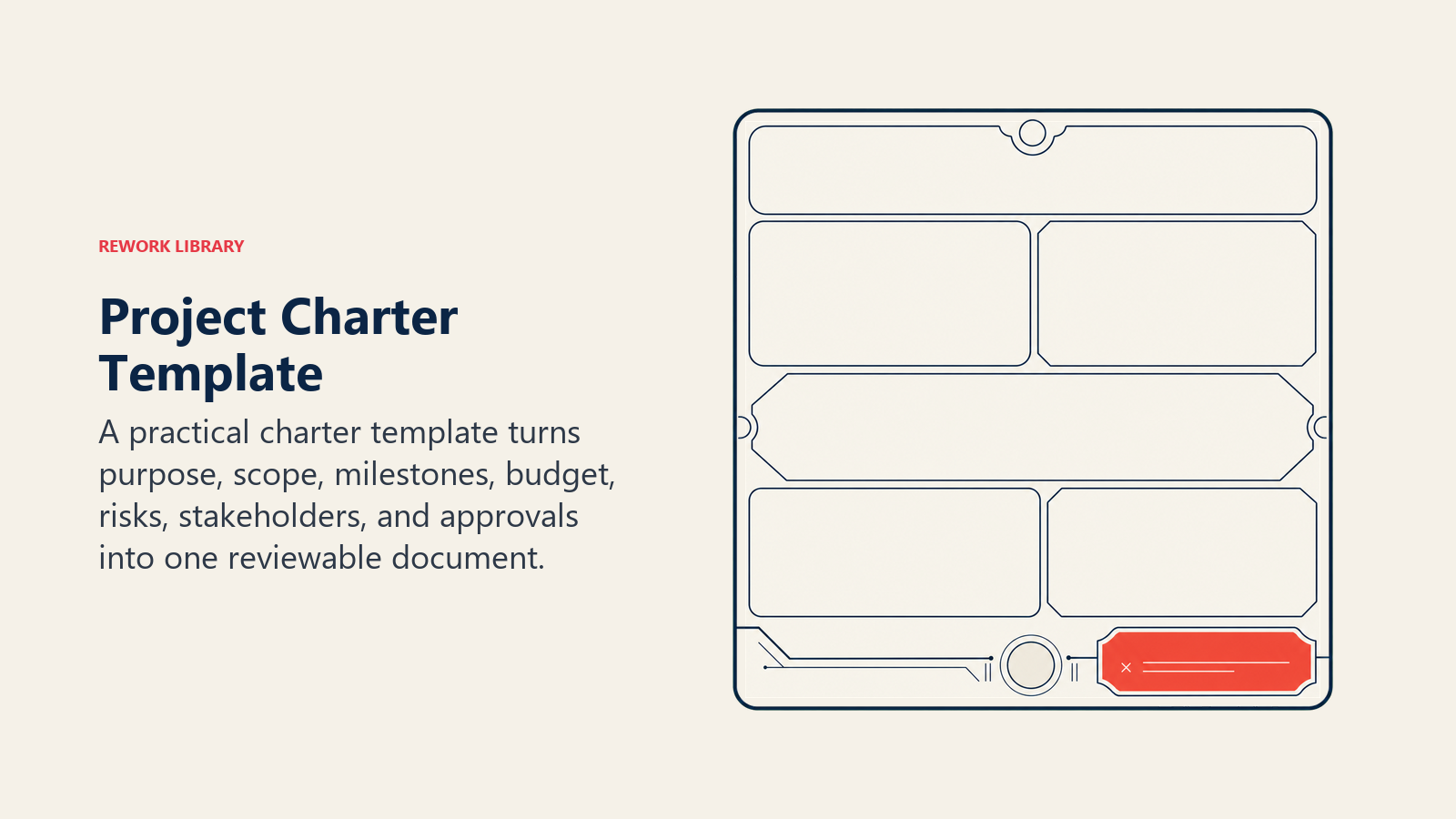 Project Charter Template shown as a structured charter blueprint