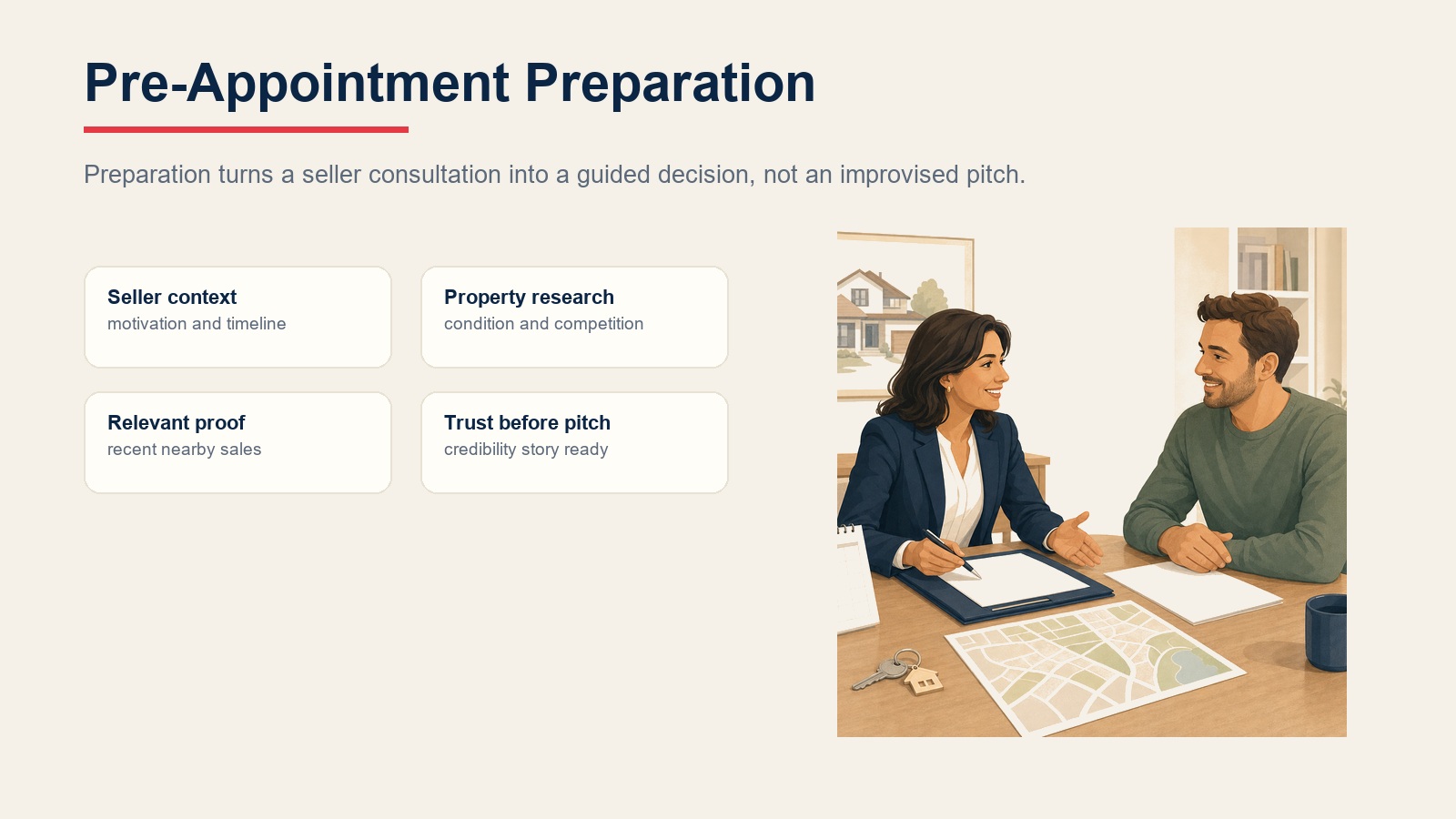 Pre-appointment preparation checklist for listing consultations