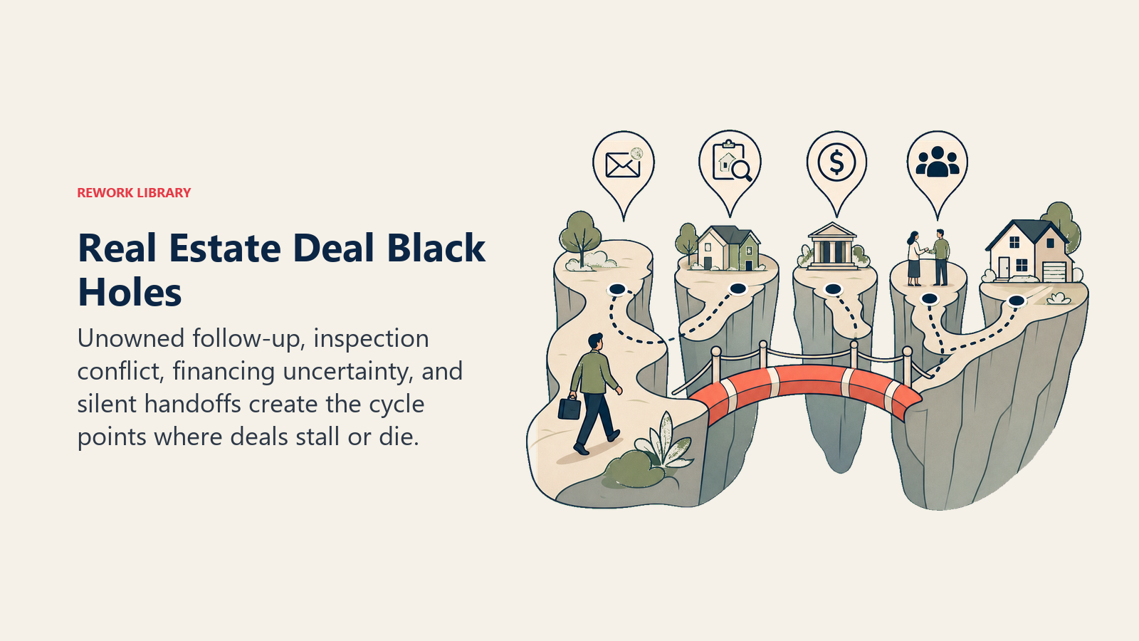 Real Estate Deal Black Holes illustrated as sales-cycle black-hole crossings for a real estate operating system