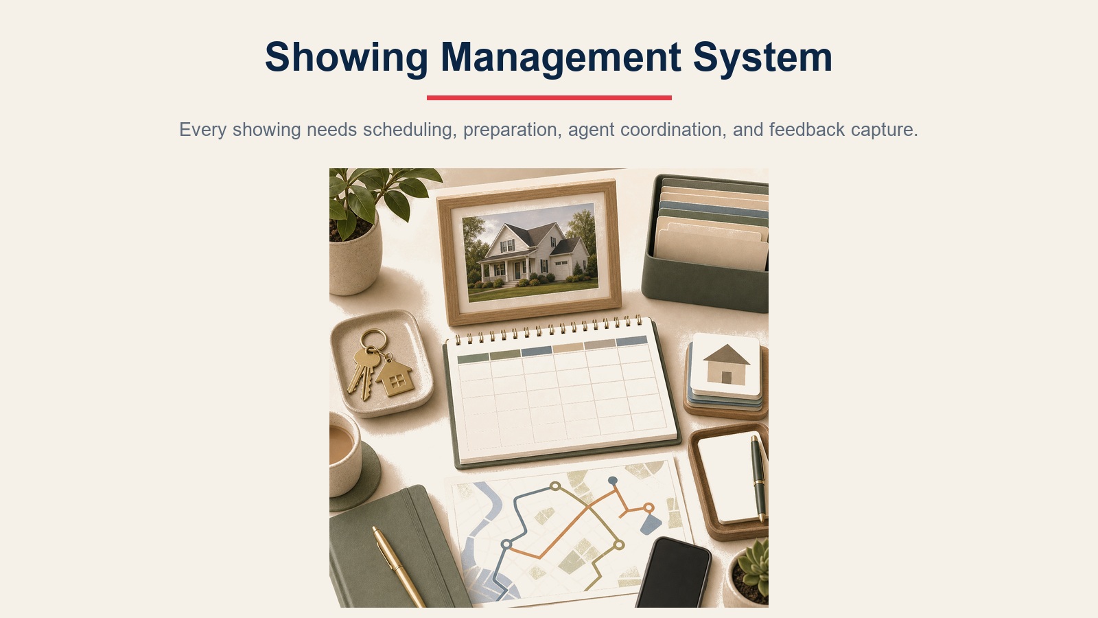 Showing management system for real estate listings