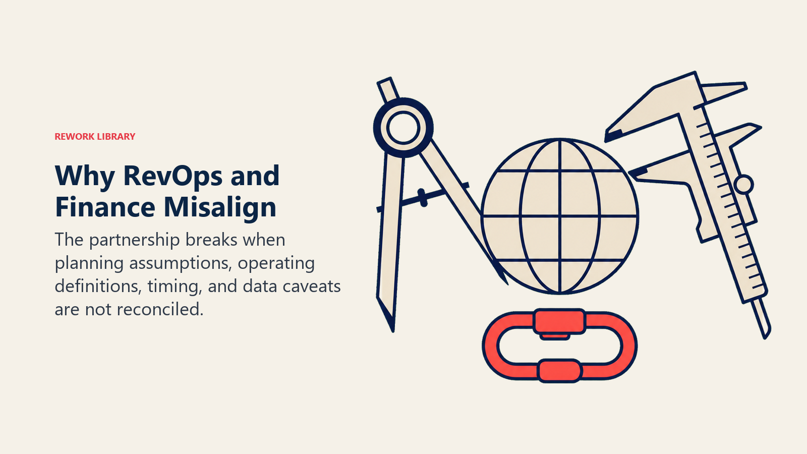 Why RevOps and Finance Misalign illustrated with two mismatched measuring instruments
