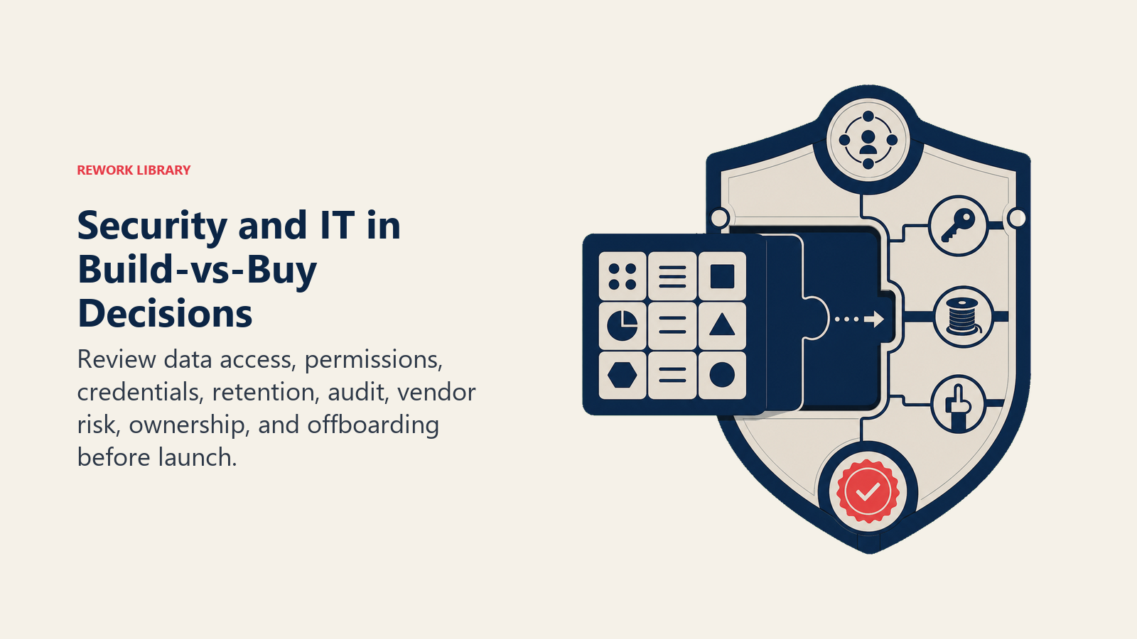Security and IT in Build-vs-Buy Decisions illustrated with security partnership dock