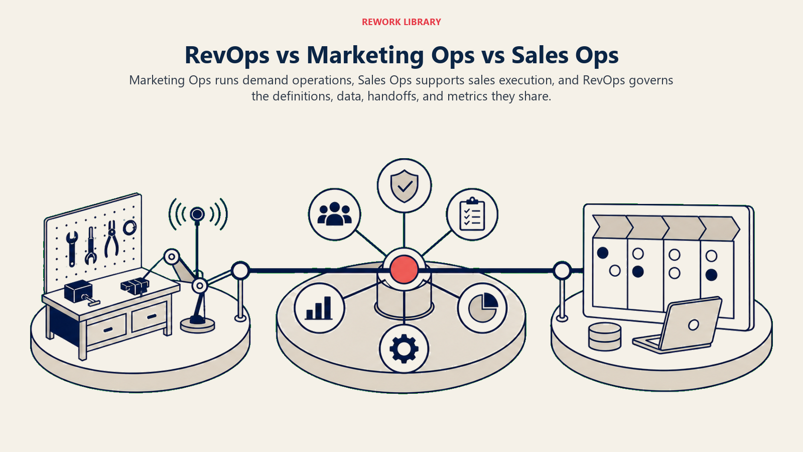 Revenue Operations compared with Marketing Operations and Sales Operations