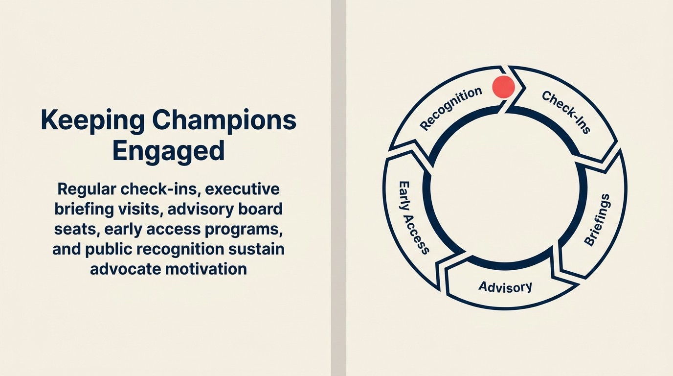 Champion engagement tactics: keeping advocates engaged