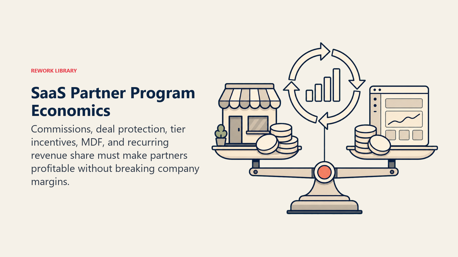 SaaS Partner Program Economics illustrated with two-sided partner scale