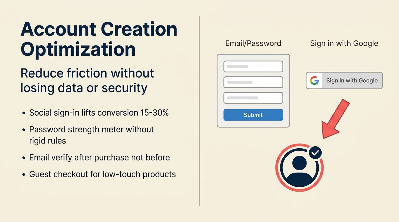 Account creation optimization
