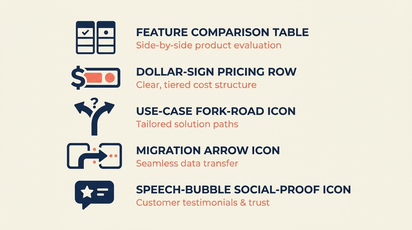 Content structure best practices for high-converting comparison pages