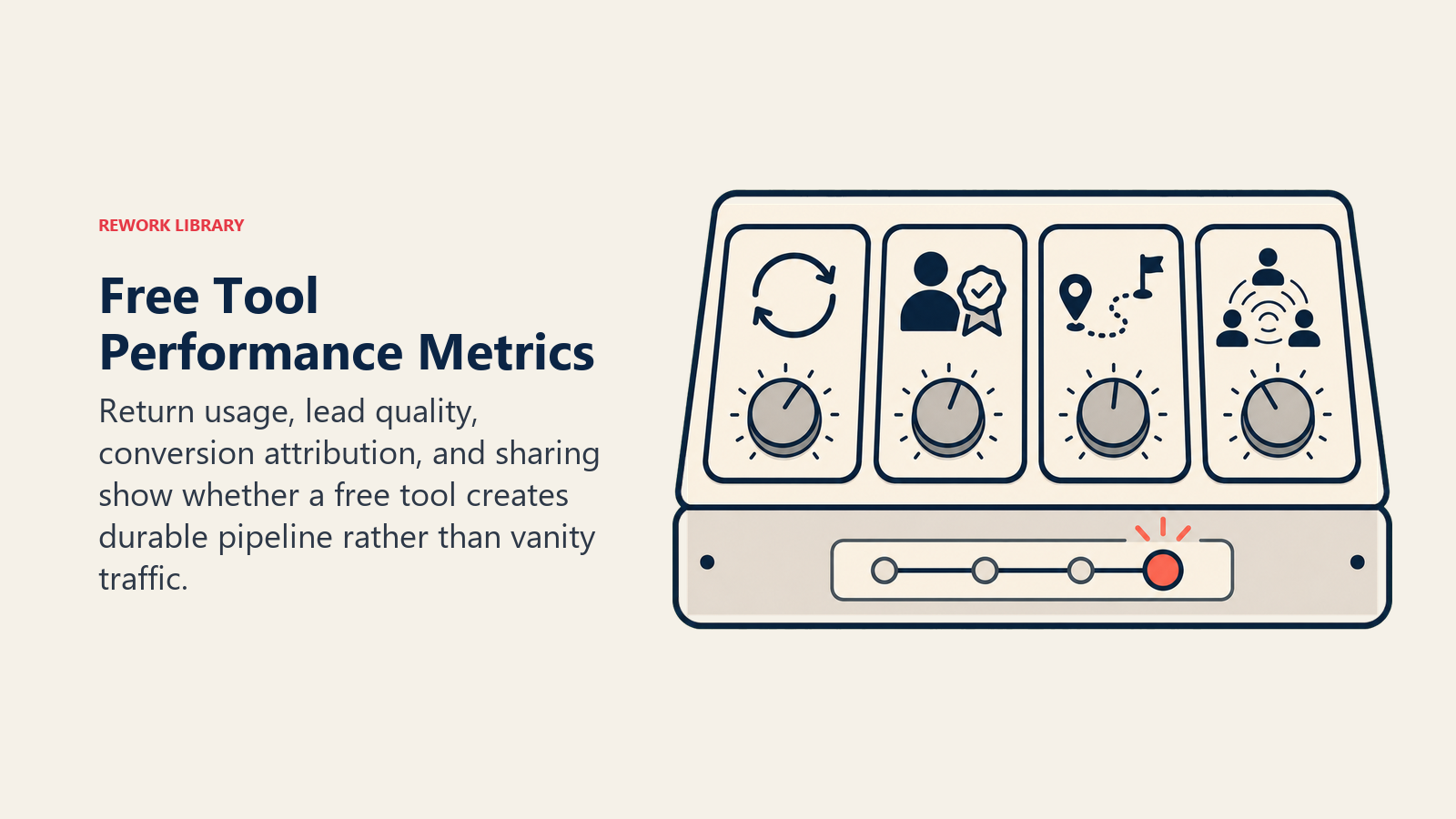Free Tool Performance Metrics illustrated with tool performance console