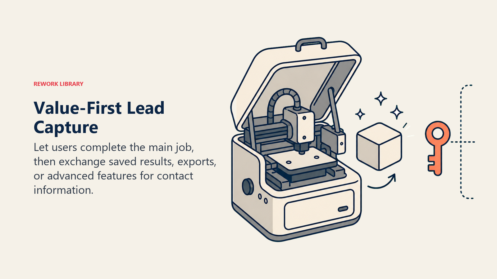 Value-First Lead Capture illustrated with open utility gate
