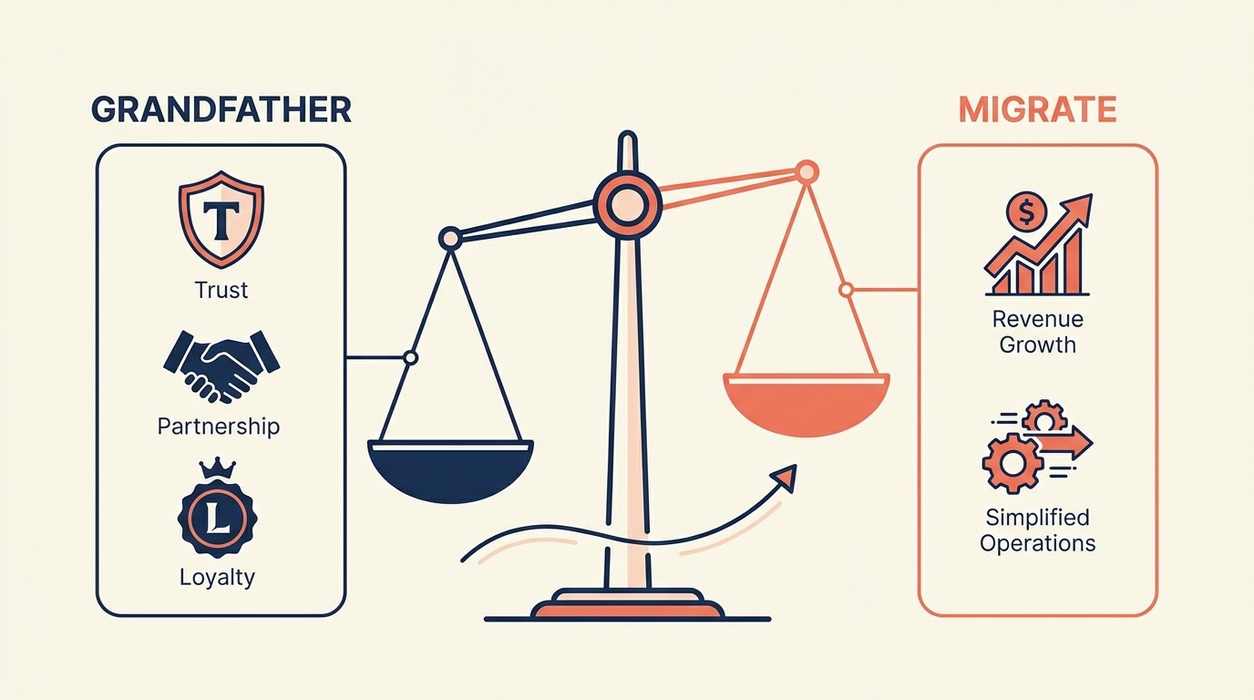 The grandfathering dilemma balancing trust and revenue