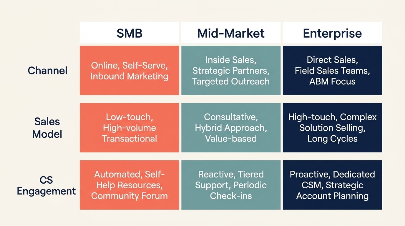 GTM strategy by segment for SaaS
