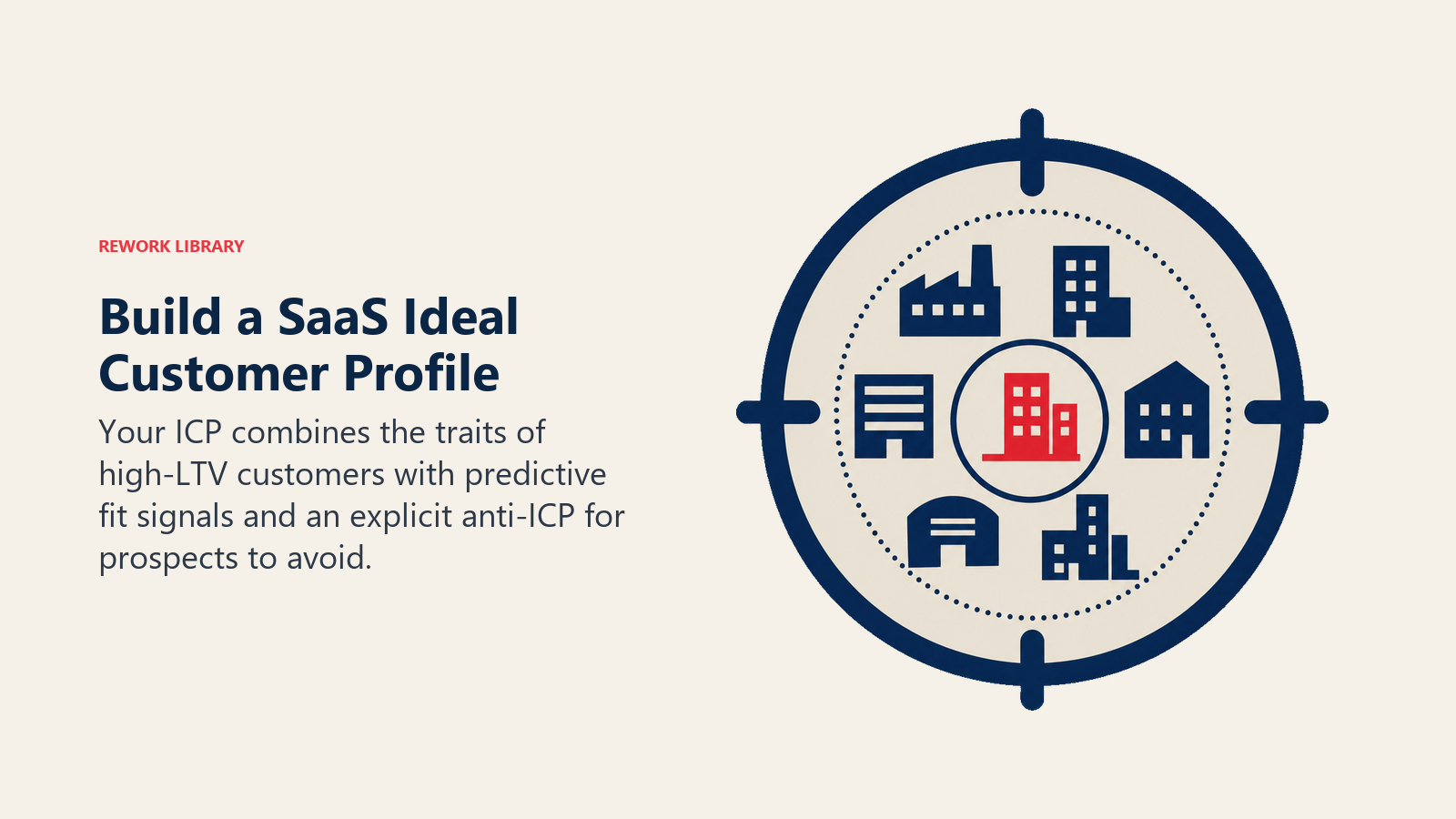 Build a SaaS Ideal Customer Profile illustrated with ICP target stencil