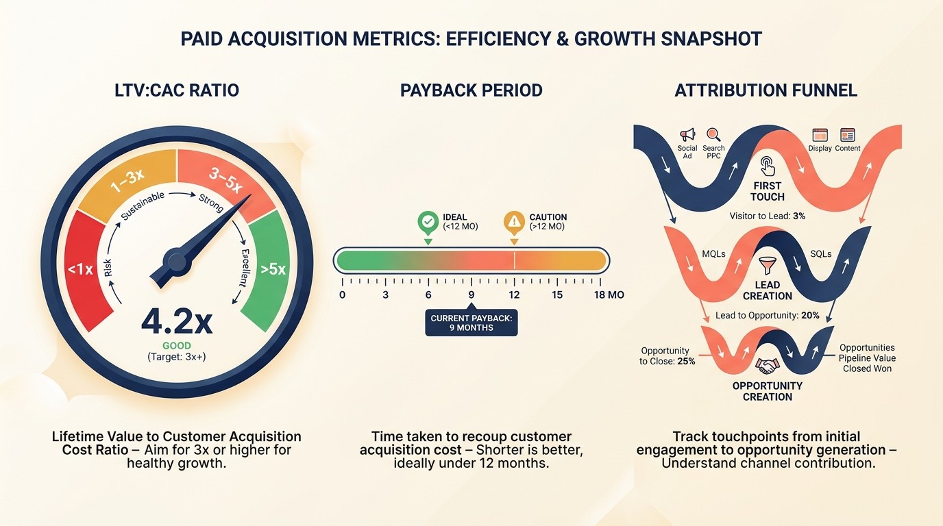 Paid acquisition metrics and attribution measuring what matters