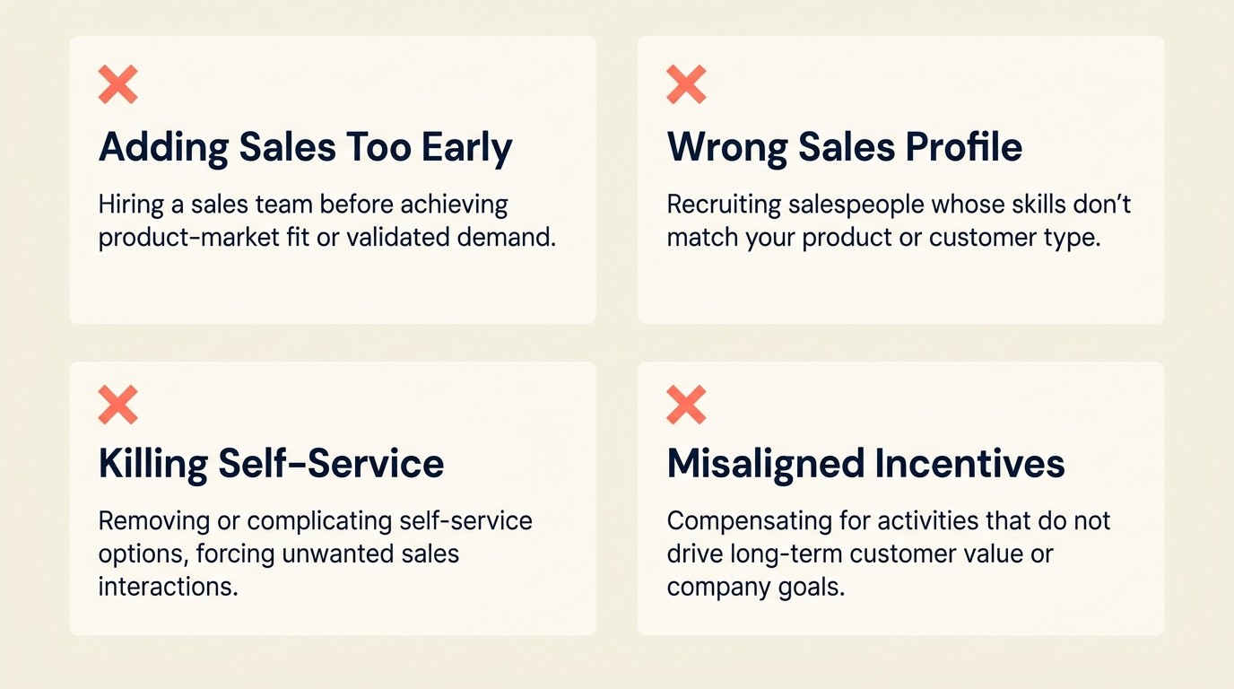 Common transition mistakes that derail PLG-to-SLG shifts