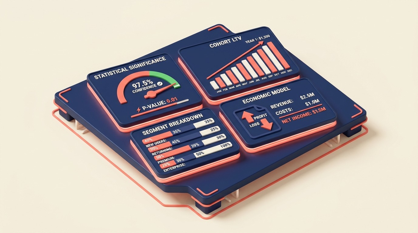Measuring pricing experiment success with statistical and cohort analysis