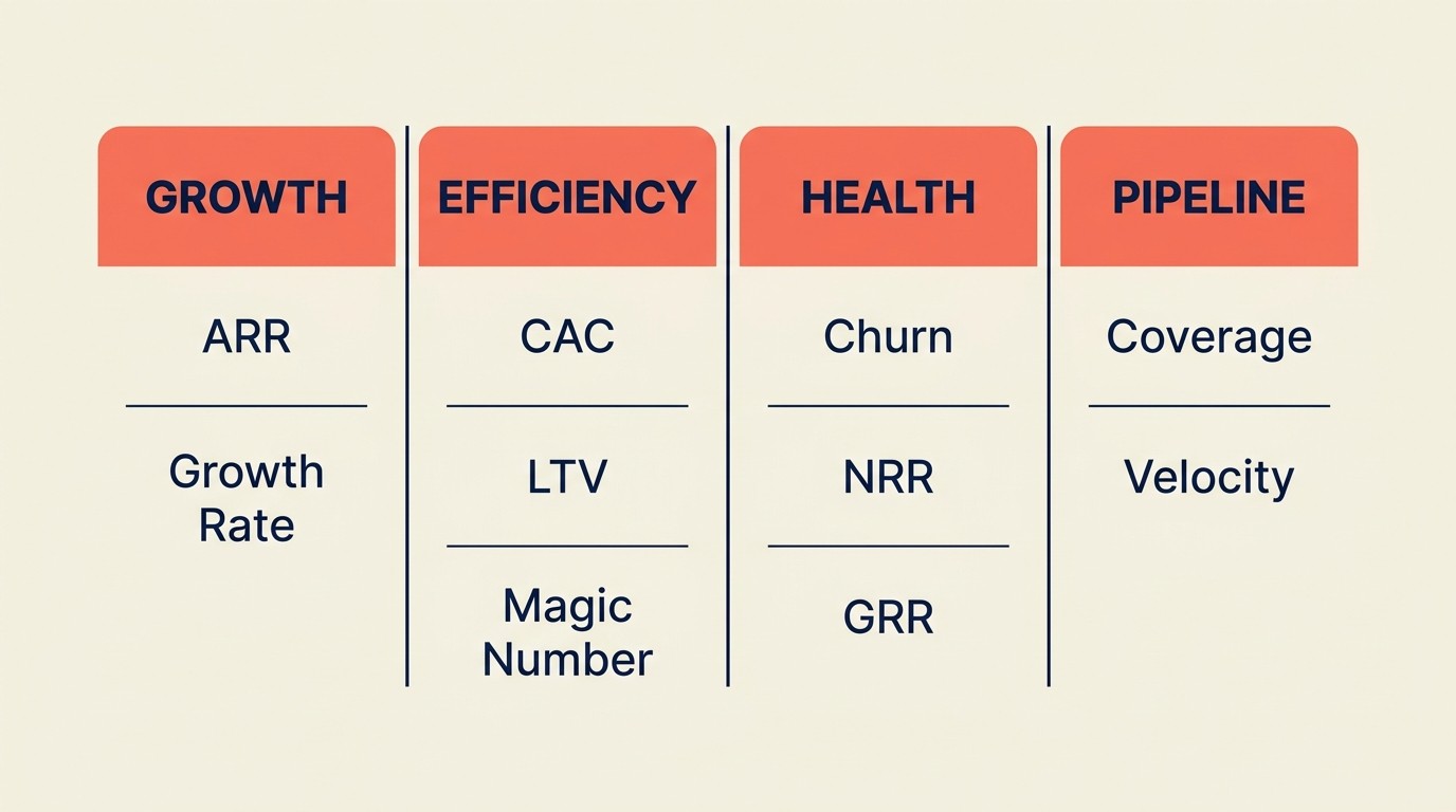 Saas Metrics Dashboard Core Metrics