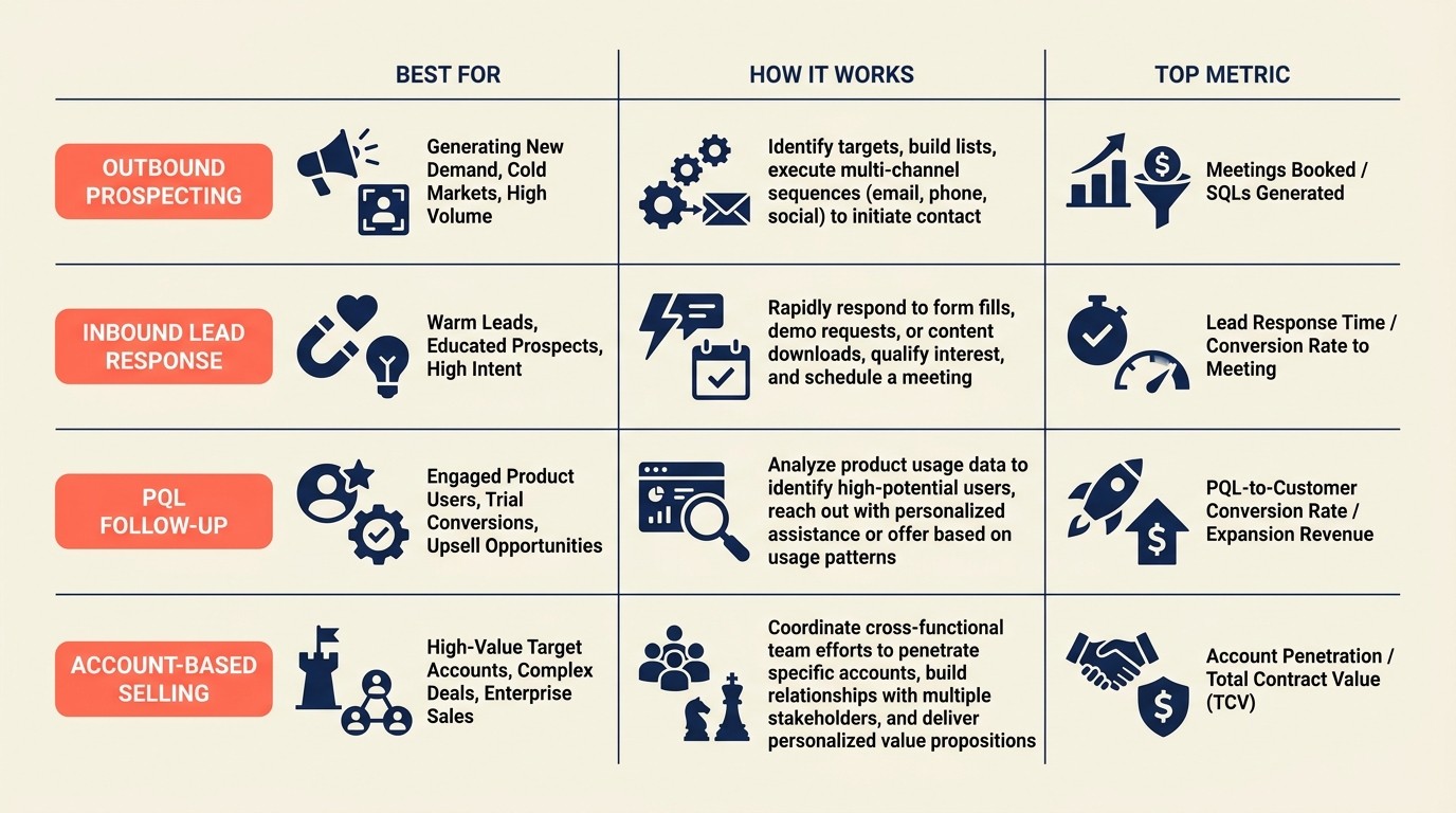 Different sales motion types for different customer segments