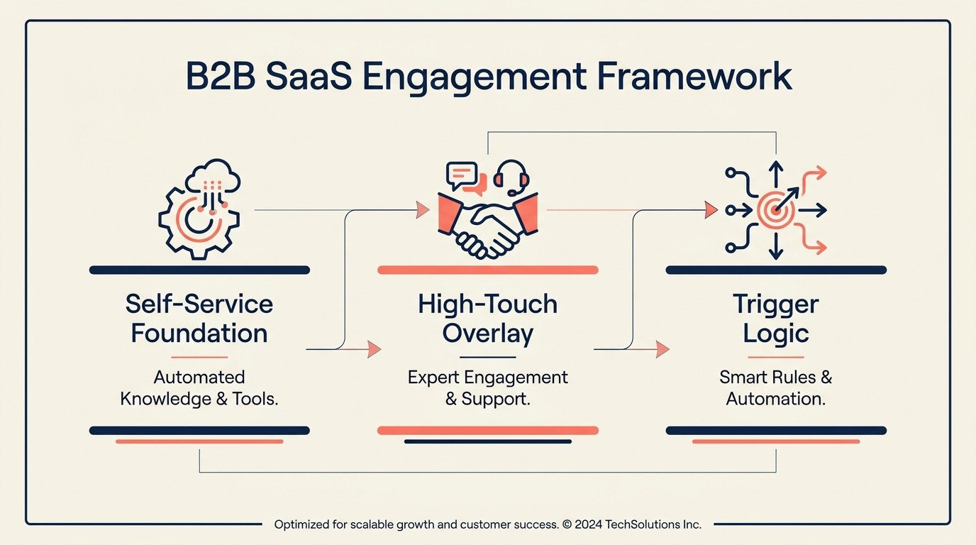 Three core principles of a hybrid self-service high-touch SaaS model