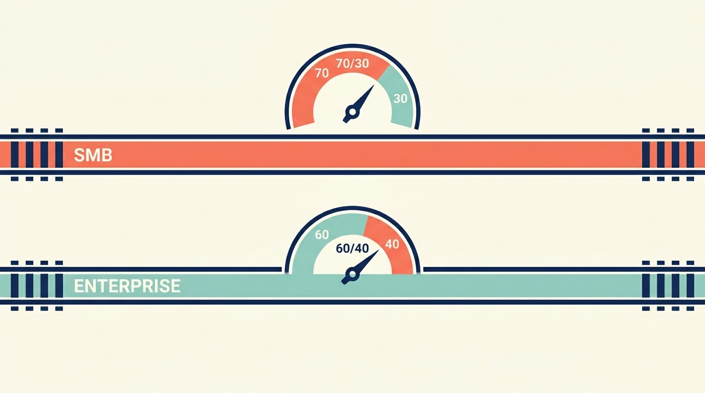 Two-track strategy balancing SMB momentum with enterprise capability building
