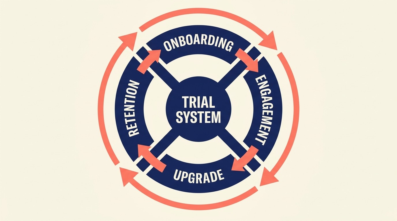 End-to-end trial conversion system aligning messaging, onboarding, and data across touchpoints