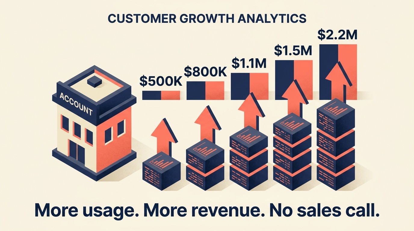 Expansion revenue mechanics driven by usage-based pricing growth