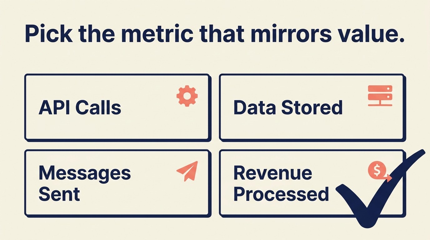 Criteria for choosing the right usage-based pricing metric