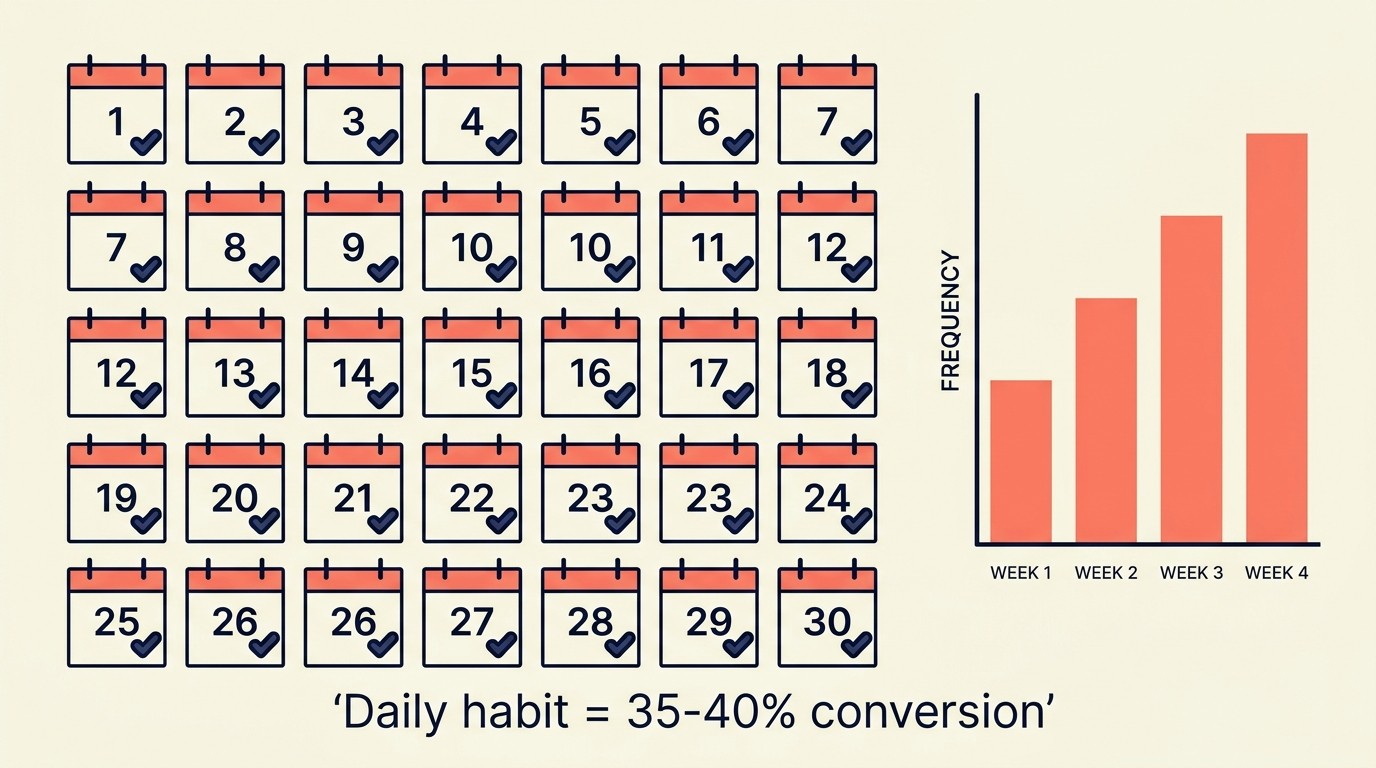 Time-based usage triggers tracking daily active patterns and long-term engagement consistency