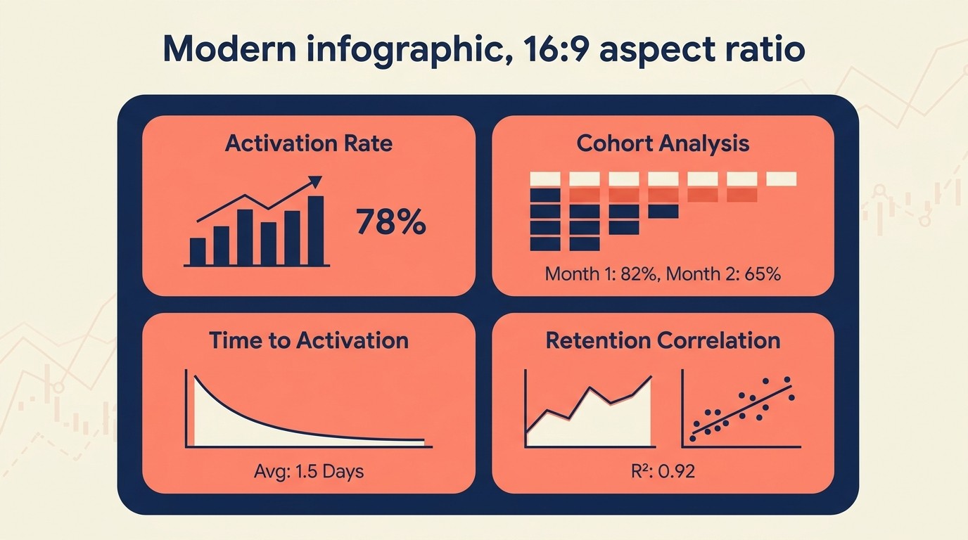 Measuring activation rate and retention correlation